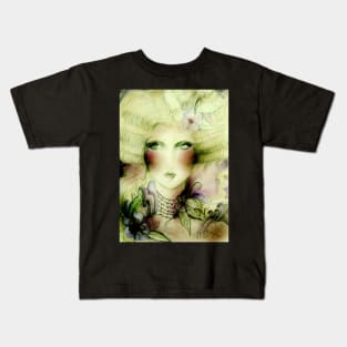 FLORAL ART DECO WOODLAND FAIRY GIRL Kids T-Shirt